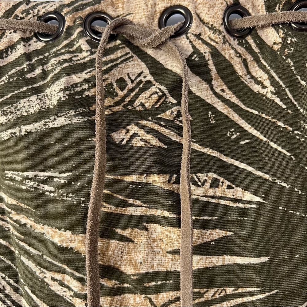 Ideology Palm Leaf Print Skirt, Mini Skirt with Drawstring Waist, Summer Skirt 6 - Picture 3 of 6